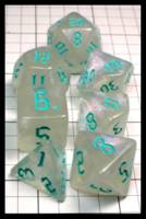 Dice : Dice - Dice Sets - Pechoi Opaque With Irradecent Glitter and Teal Numerals - Amazon Jan 2024